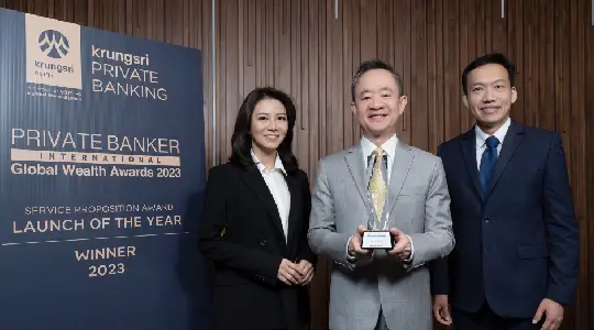 Krungsri Private Banking highlights its success in wealth management services by winning the 'LAUNCH OF THE YEAR' award from Global Wealth Awards 2023