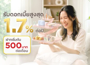 เงินฝากประจำดอกเบี้ยสูง ปลอดภาษี 24 และ 36 เดือน