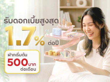 เงินฝากประจำดอกเบี้ยสูง ปลอดภาษี 24 และ 36 เดือน
