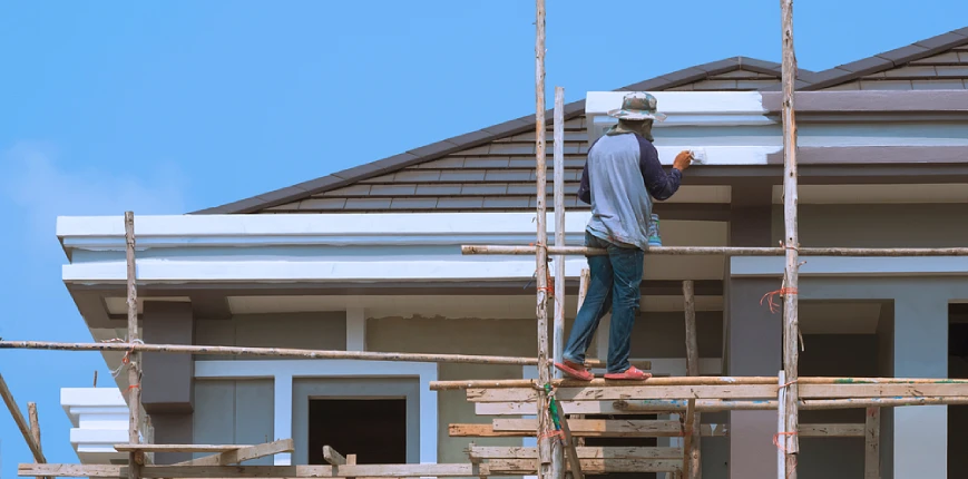 บ้านที่กำลังรีโนเวตโดยได้เงินก้อนจากสินเชื่อบ้านแลกเงิน