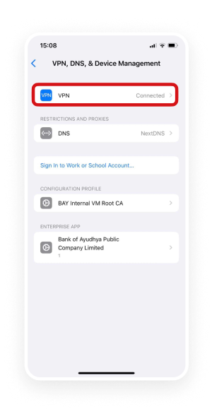 Turn off VPN iOS