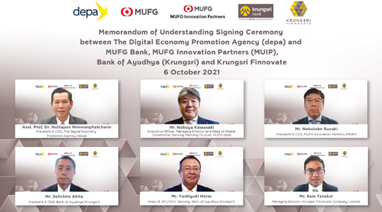Krungsri and MUFG partner with the Digital Economy Promotion Agency (depa), to encourage Thai startups to grow globally