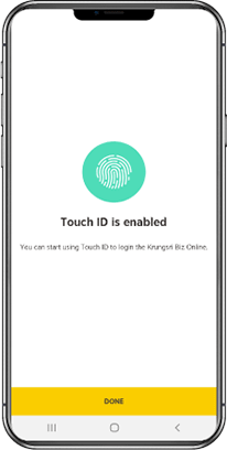 Add a Fingerprint and select "Done"