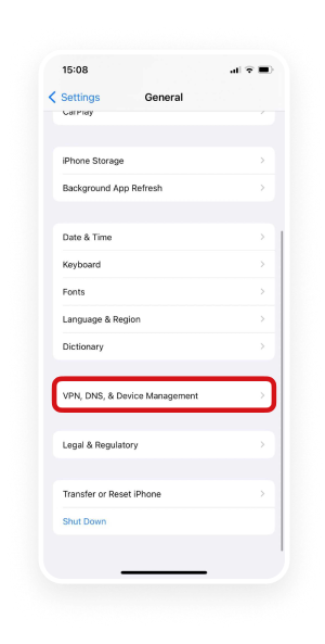 Turn off VPN iOS