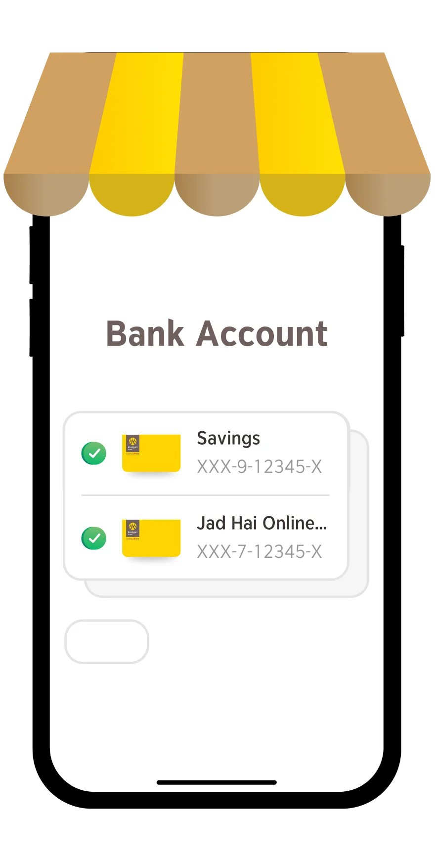Display of registered account