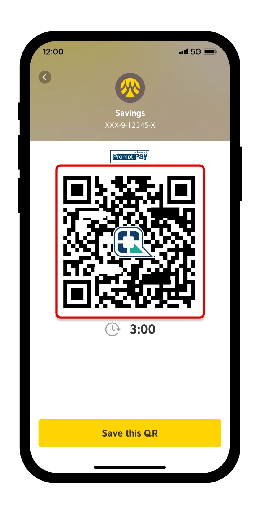 Show the QR code for the merchant to scan
