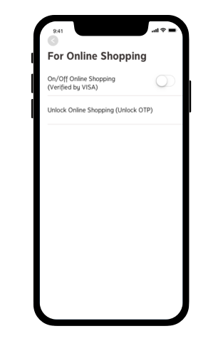 How to on/off online shopping (Verified by VISA) Step7