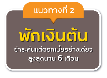 แนวทางที่ 2 พักเงินต้น