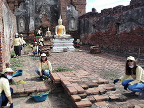 โครงการกรุงศรีรวมพลังอนุรักษ์พัฒนาโบราณสถานจังหวัดบ้านเกิด
