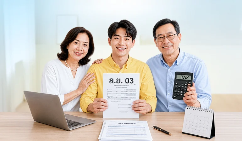 รวมเรื่องที่ต้องรู้ ก่อนลดหย่อนภาษีบิดามารดาด้วย ล.ย. 03
