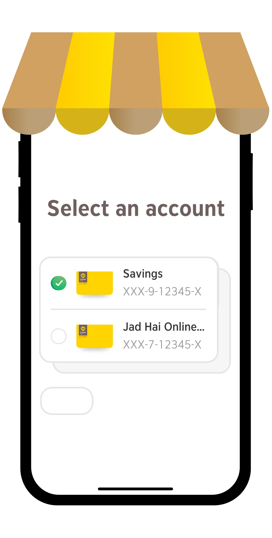 Select Registered bank account