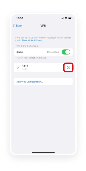 Turn off VPN iOS