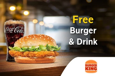 Free Crispy Chicken Burger and drink at Burger King from KRUNGSRI PRIME