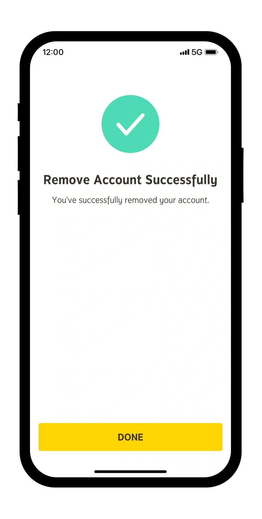Successfully remove your account