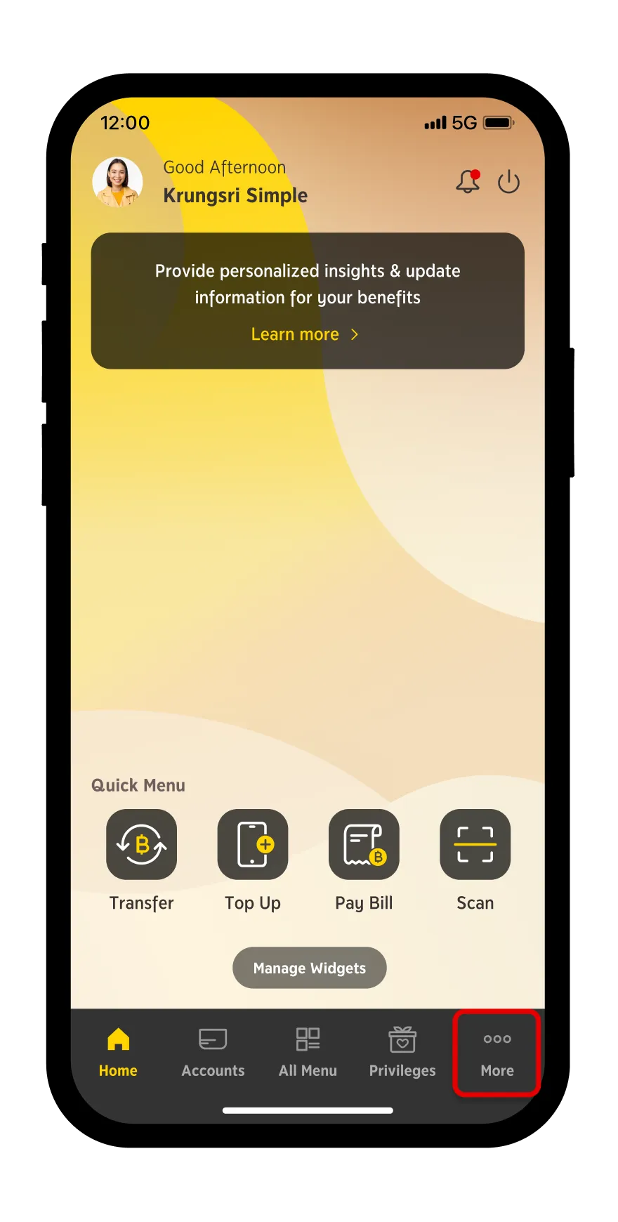 Select Settings Menu