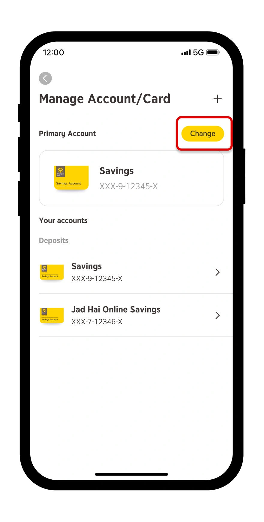 Press the Change button